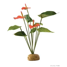 Hagen Exo Terra Anthurium Bush - esőerdei földi műnövény (Flamingóvirág) kb. 30 cm
