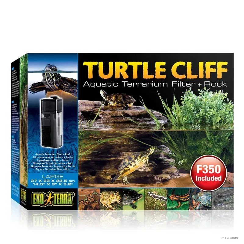 Hagen Exo Terra Cliff Aquatic Terrarium Filter +Rock Large - Szűrő és pihenőhely teknősterráriumba
