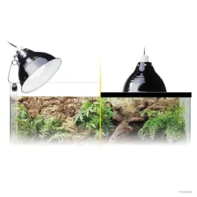 Hagen Exo Terra Glow Light lámpatest PT-2054 (kerámia foglalat + fényvető búra, Ø21 cm)