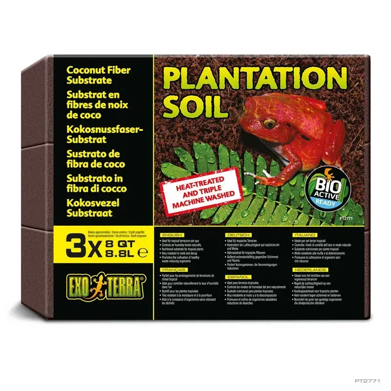 Hagen Exo Terra Plantation Soil Brick - kókuszrost talaj terráriumokba- (3 x 8,8 l)