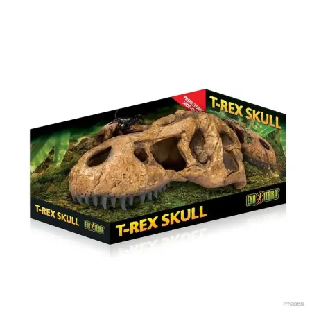 Hagen Exo Terra T-Rex Skull - T-Rex koponya formájú búvóhely hüllők részére (11x23x8 cm)