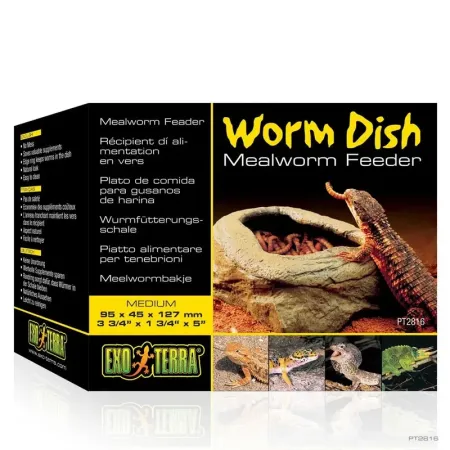 Hagen Exo Terra Worm Dish meal worm feeder - tál (élgyűrűvel) terráriumi állatok részére (9,5x4,5x1