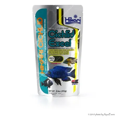 Hikari Cichlid Excel Mini - 250 g (750 ml) - lebegő granulátum eleség növényevő sügéreknek