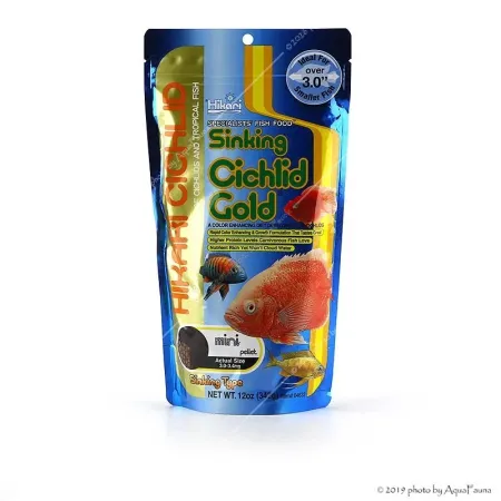 Hikari Cichlid Gold Sinking Mini - 342 g - süllyedő színfokozó granulátum eleség kistestű sügéreknek