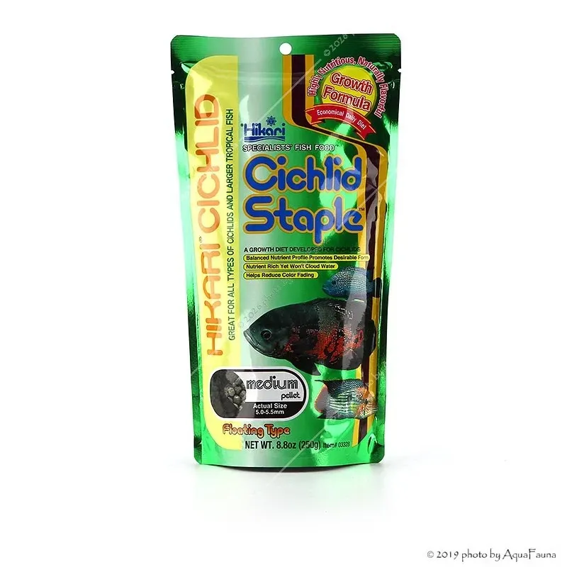 Hikari Cichlid Staple Medium - 250 g (750 ml) - lebegő granulátum haleledel sügéreknek