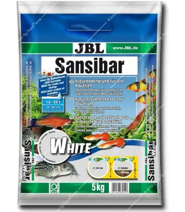 JBL Sansibar WHITE 5 kg - természetes akvárium talaj - fehér