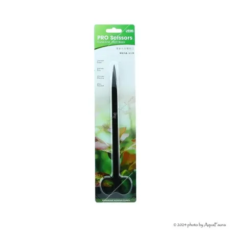ISTA Water Plant Pro Scissors Matt Black - hajlított végű vízinövény olló - 25 cm - FEKETE