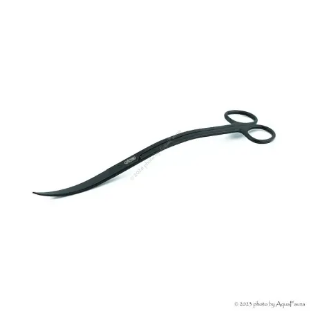 ISTA Water Plant Pro Scissors Wave Matt Black - hullámos vízinövény olló - 25 cm - FEKETE