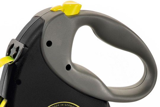 Flexi Giant "S/M" (neon,fekete) - szalagos automata póráz (8 m) max. 25 kg